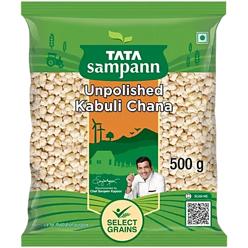 Tata Sampann Kabuli Chana/Kabuli Kadale, 500 g Pouch