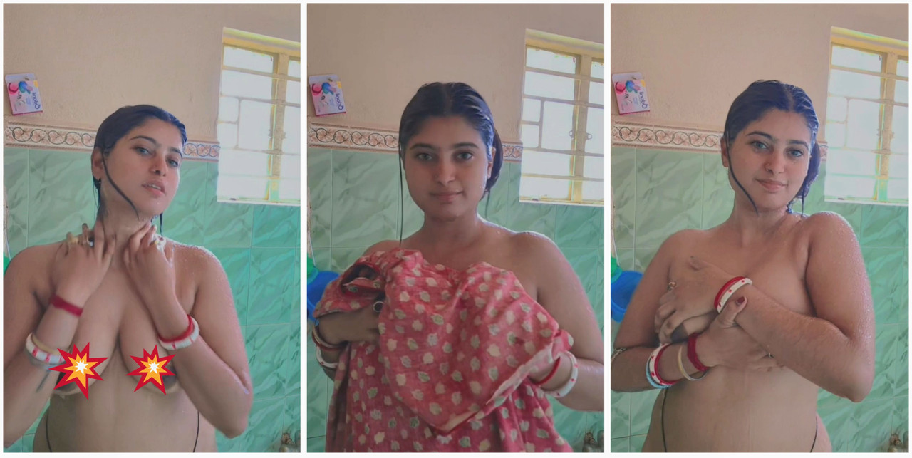 Hot desi girl taking bath full naked video