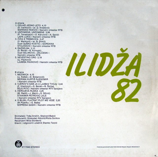 Ilidza 82 - (1982) PGPRTB 2111543 (16-44)  Back