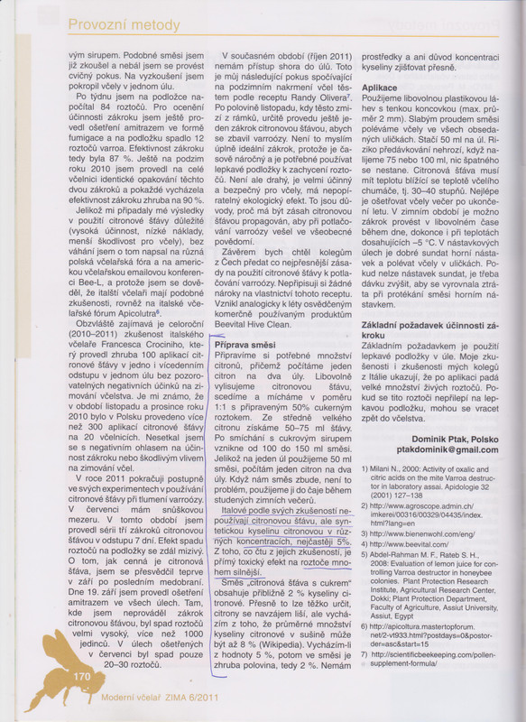 kys. citrónová, příprava roztoku