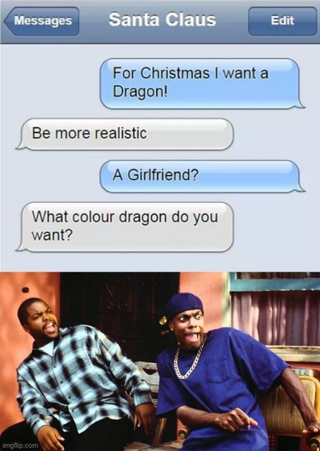 for christimas i want a dragon - Imgflip