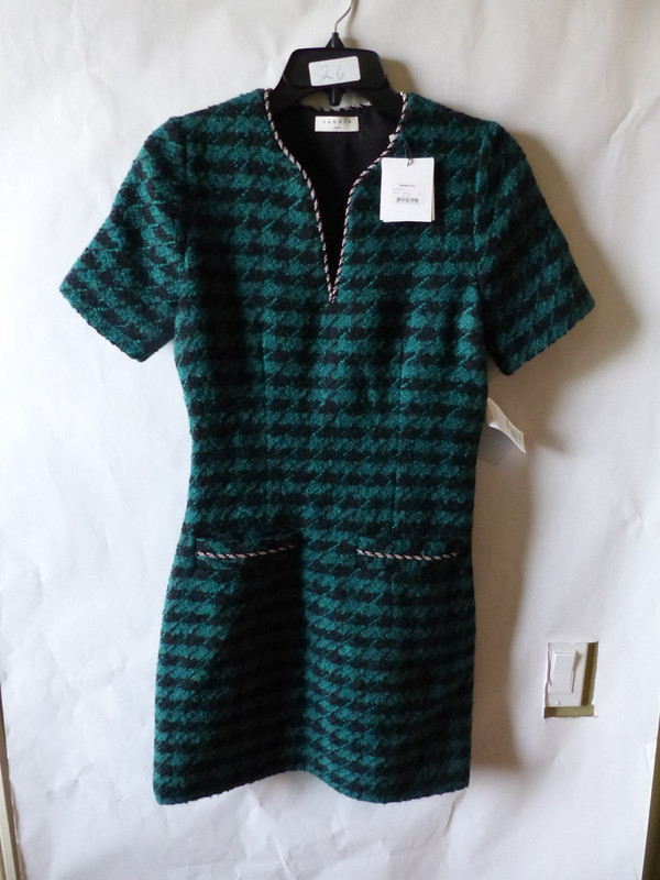 SANDRO PARIS CLYO SHORT TWEED DRESS WITH BRAID TRIM IN US WOMENS SIZE 34 SFPRO01490