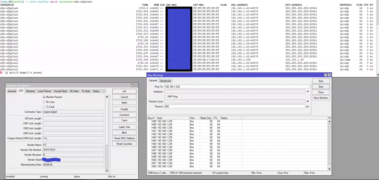 flood lag cable dac sur 500ms suite