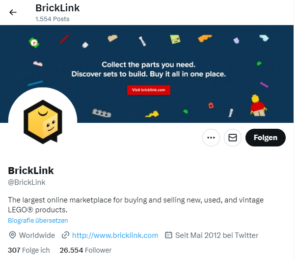 BrickLink on Twitter