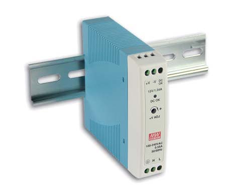 Fuente Conmutada DIN Rail MEAN WELL MDR-20-12 12V 20W Compacta y Fiable