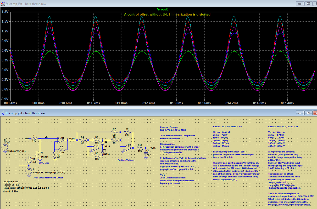 Feedback Compressor JFET - Ctl offset no linearization