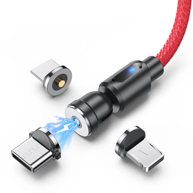 Xiaomi 3-in-1 Magnetic Charging Cable with 540° rotation and LED indicator