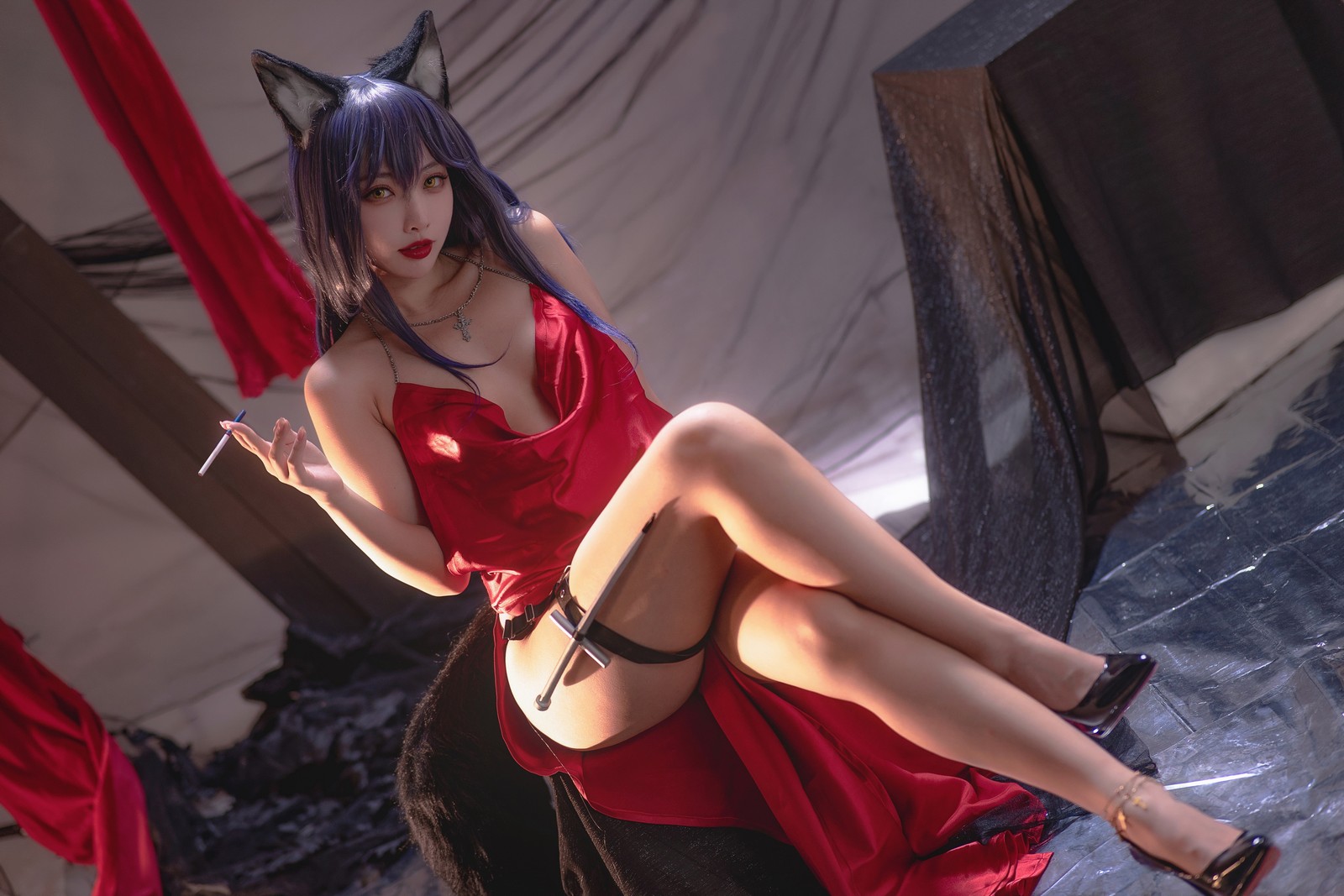 宮本桜 德克萨斯 同人礼服 Cosplay 写真｜明日方舟主题（23P｜193MB）插图8