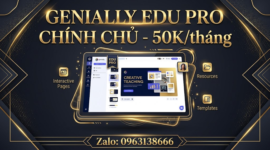 mua tài khoản genially edu pro giá rẻ