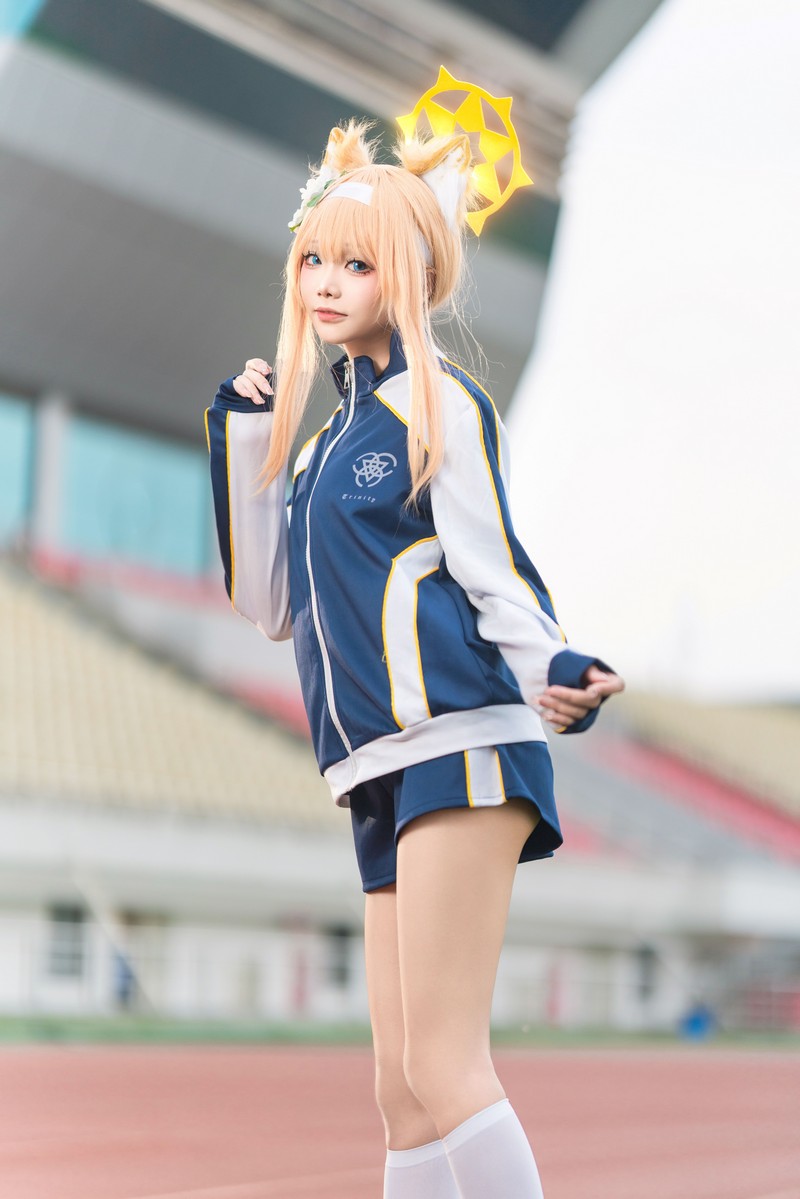 艾西Aiwest 碧蓝档案伊落玛丽体操服Cosplay写真图集 高清美图 44P (178MB)插图1