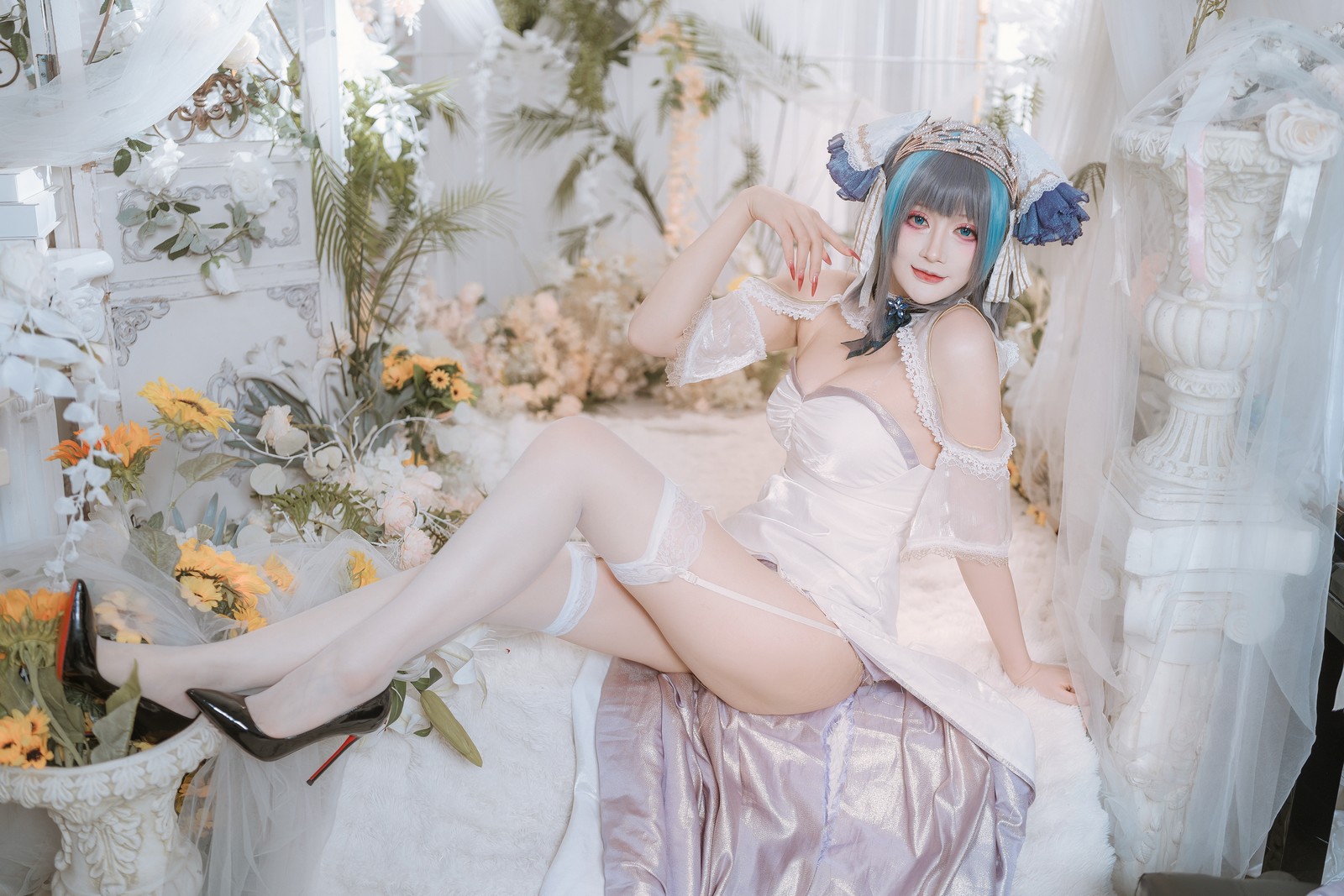 兔胖胖min – 碧蓝航线 柴郡 礼服 Cosplay 高清写真集（40P-674.7MB）插图3