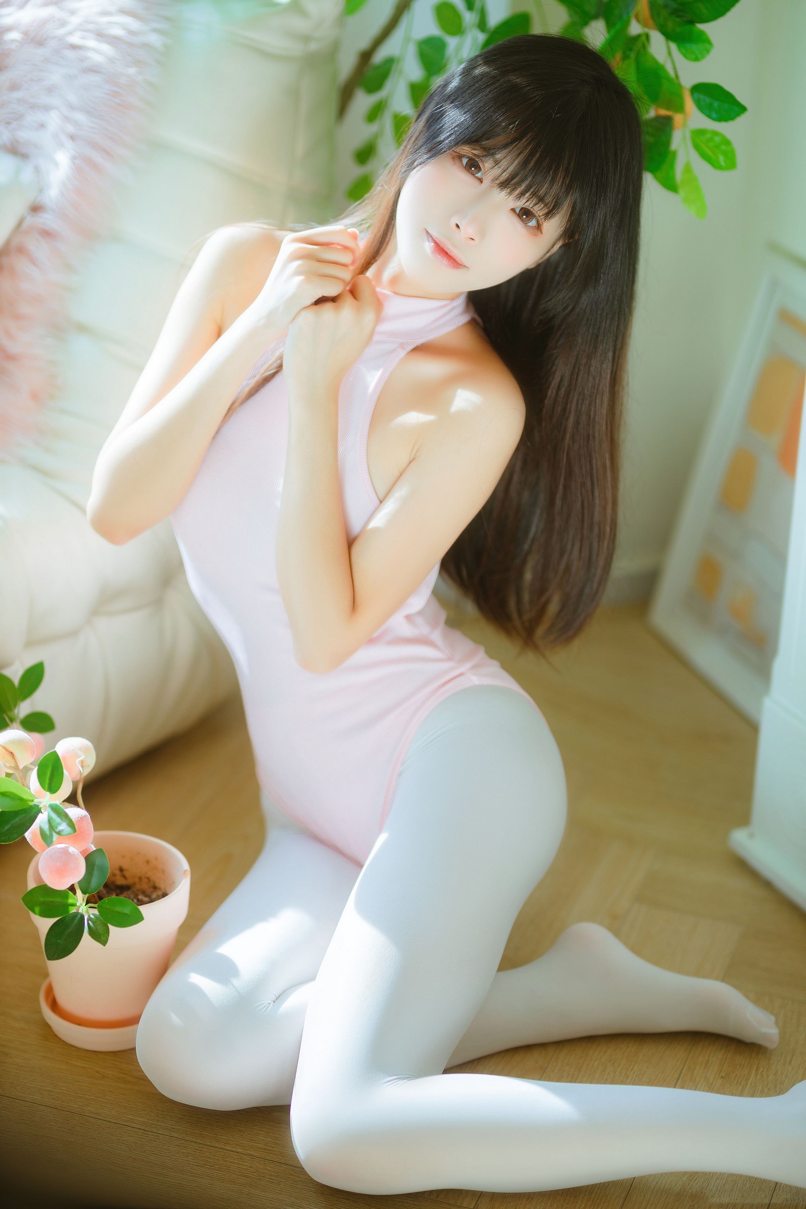 三無人型福利写真：白丝桃子甜美 COS 套图（60P／171.8M）插图2