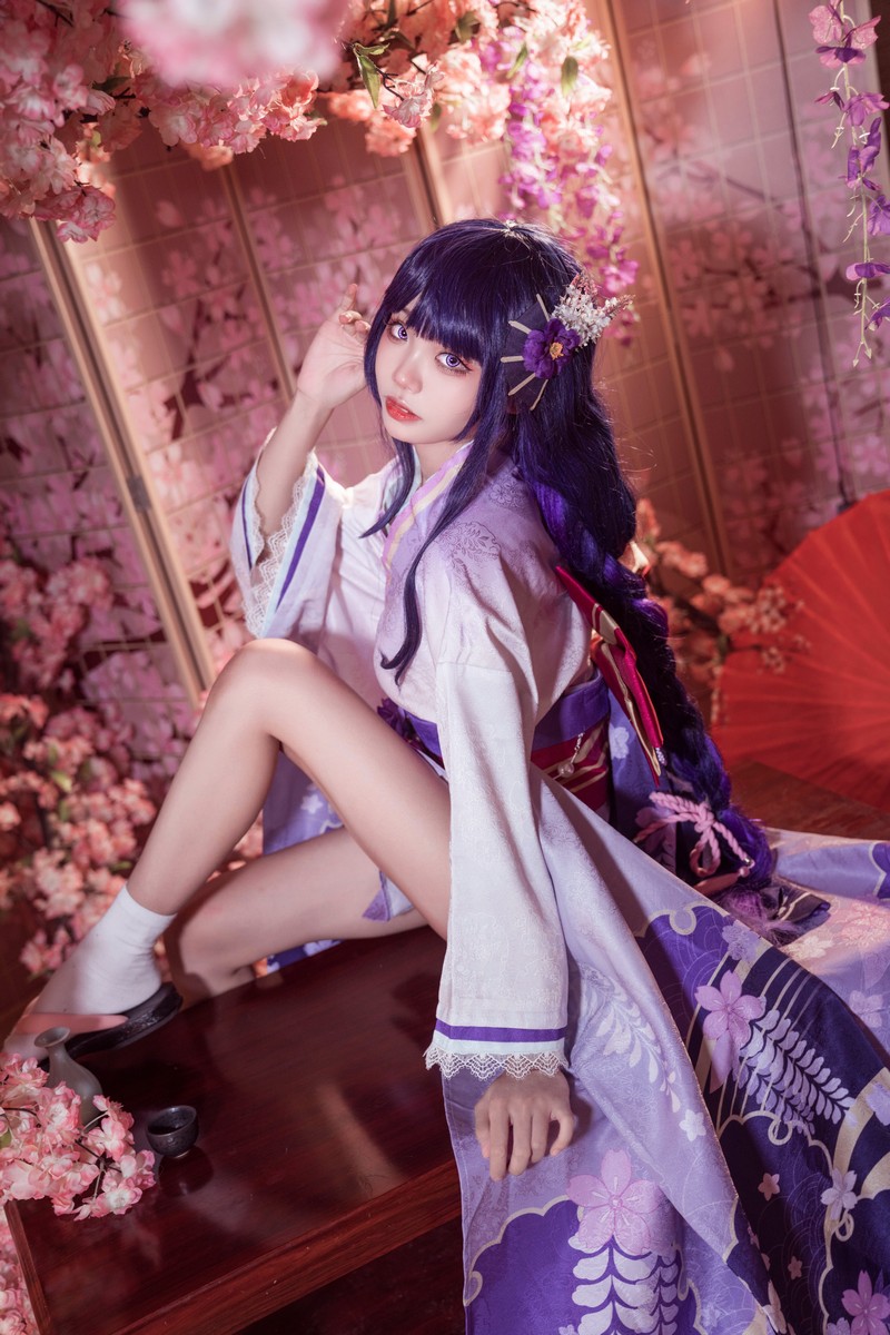 艾西Aiwest 雷电将军Cosplay写真图集 原神角色高清美图 30P (346.6M)插图