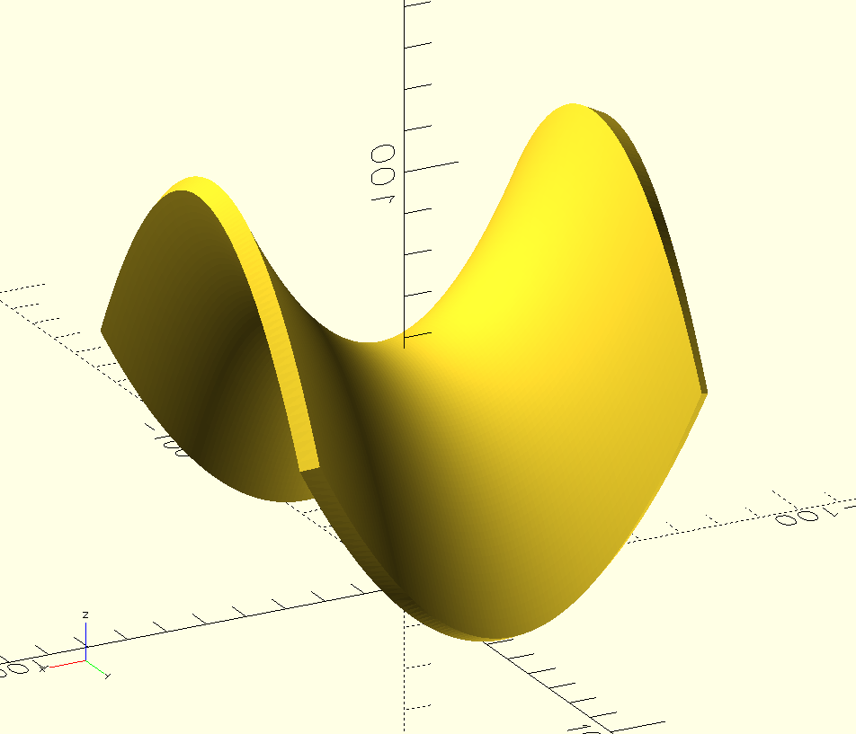Open SCAD Horse Saddle math
