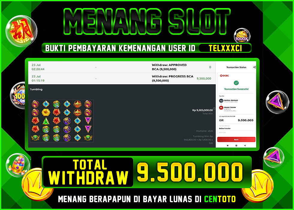 BUKTI JACKPOT LUNAS CENTOTO