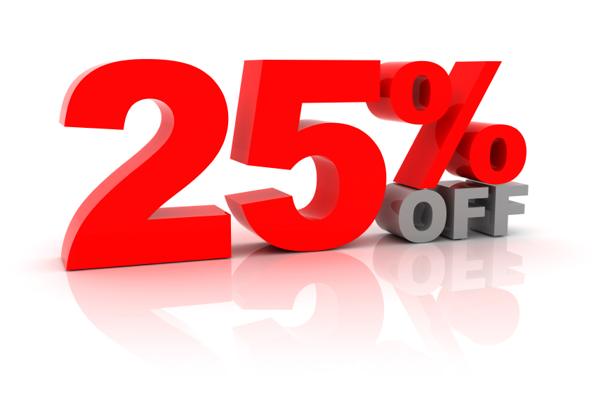 25% Off FLASH SALE