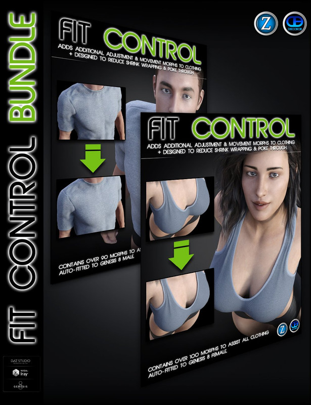 Fit Control Bundle for Genesis 8 Female(s) and Male(s) (8.1 Update)