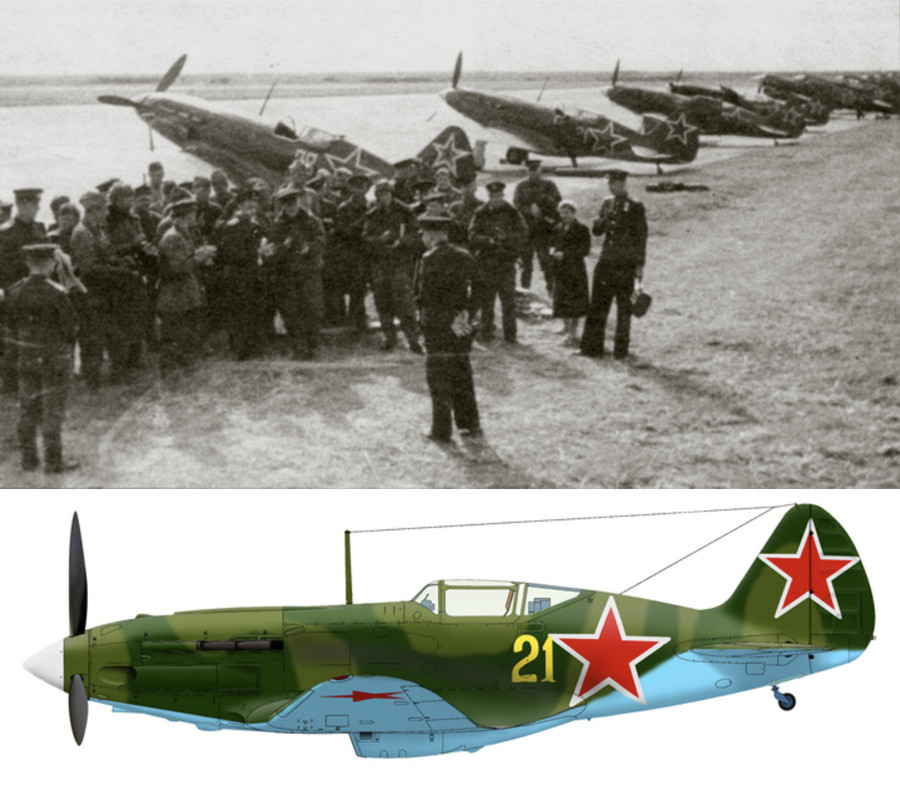 Mikoyan-Gurevich-MiG-3-7IAP-Black-Sea-Fleet-Yellow-21-Kuban-area-1943-02