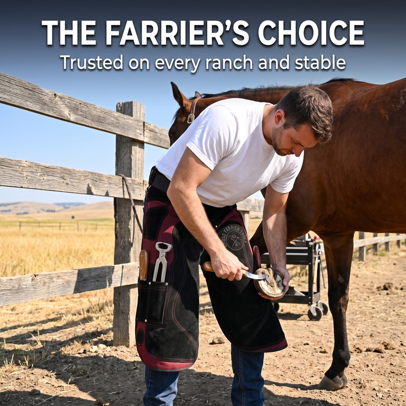 Farrier Apron adjustable waistband foam padded dual patch