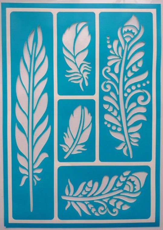 Stencil pumas surtidas en papel adhesivos para manualidades 15cmx 21cm