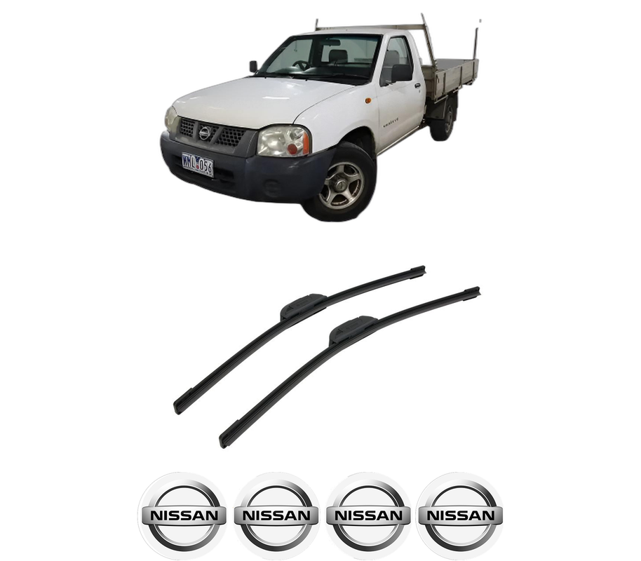 Set stergatoare auto NISSAN NAVARA Platform/Chassis (D22) din 2002, pentru parbriz auto, 2 bucati, Bosch Aerotwin Retrofit, din cauciuc siliconat rezistent, 4 Stickere Auto NISSAN