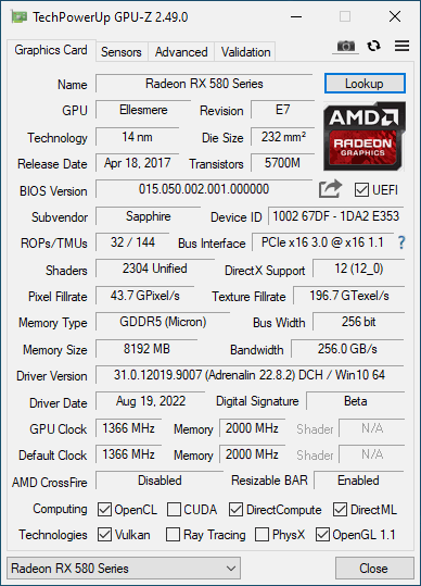 rx 580 gpu-z