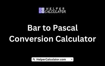 Bar to Pascal Conversion Calculator