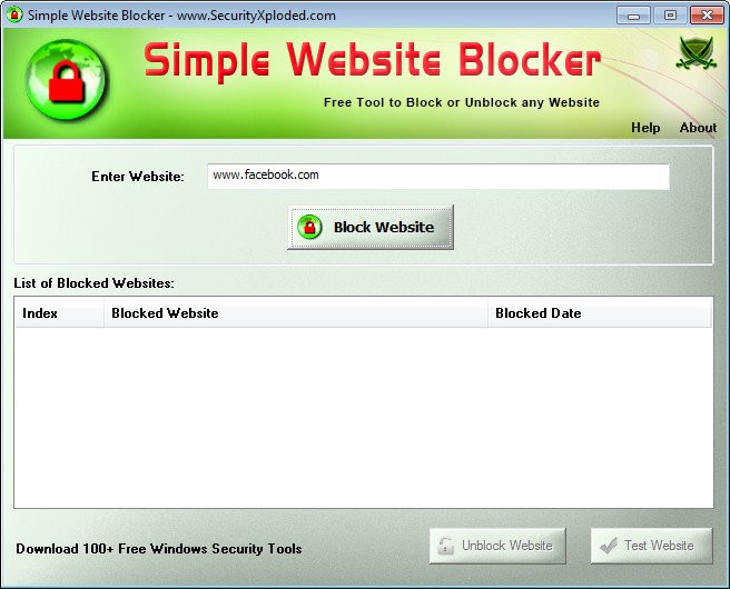 Simple Website Blocker 7.0 – (2 MB) Simple Website Blocker 7.0 – (2 MB)