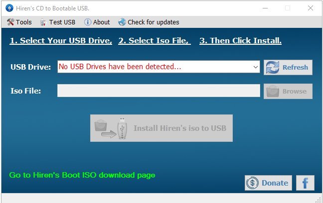 Hiren's CD To Bootable USB 2.3.4.0 USB