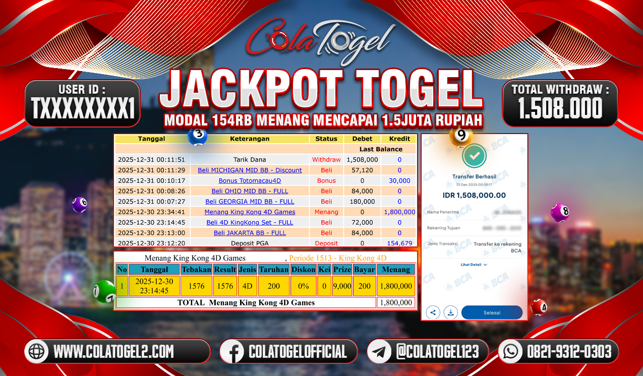 JACKPOT KINGKONG POOLS!!