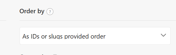 order by