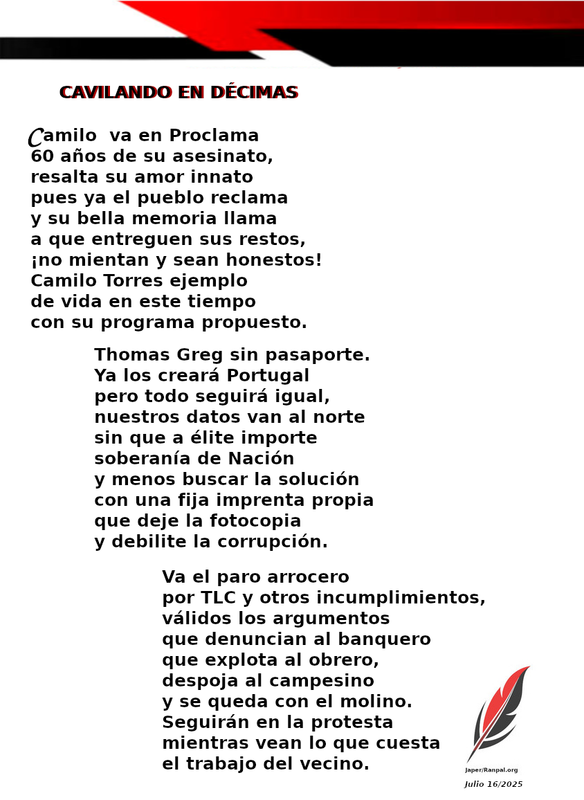 DÉCIMAS JULIO 15 DEL 2025