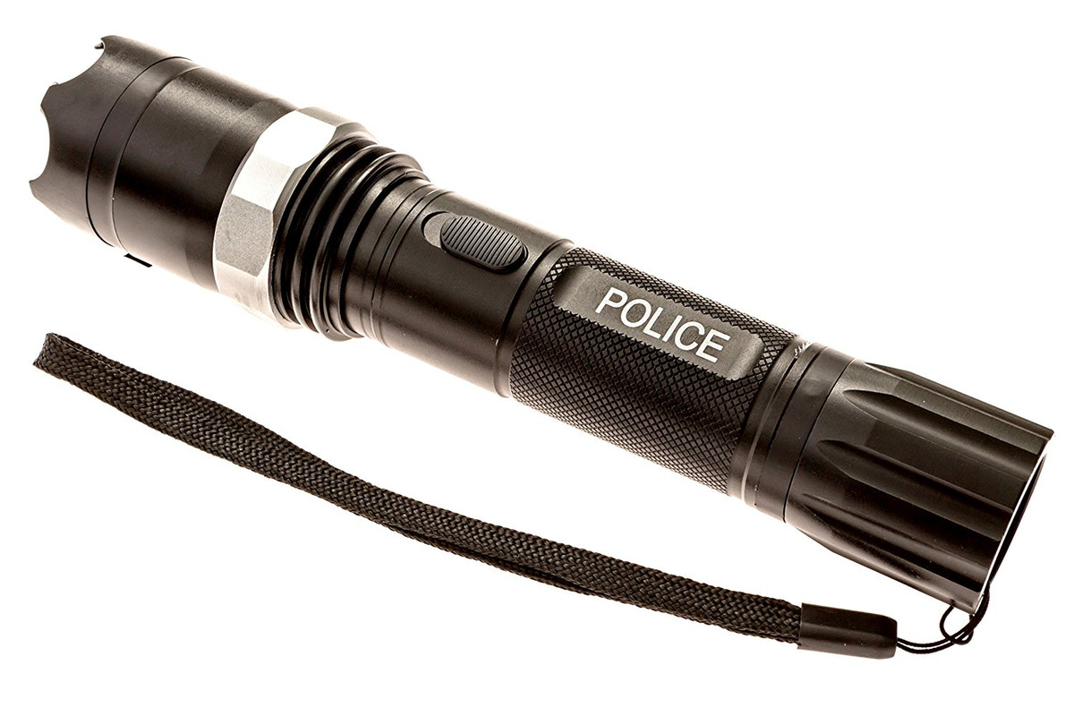 POLICE METAL T10 78 Billion Stun Gun Flashlight Rechargeable + Taser Case eBay