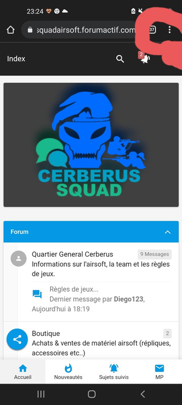 [Installation] Apk Cerberus Squad sur votre Smartphone Screenshot-20220206-232433-Chrome
