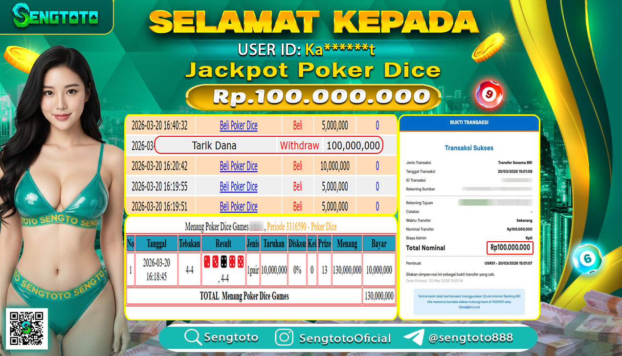 BUKTI PEMBAYARAN LIVEGAME POKER DICE