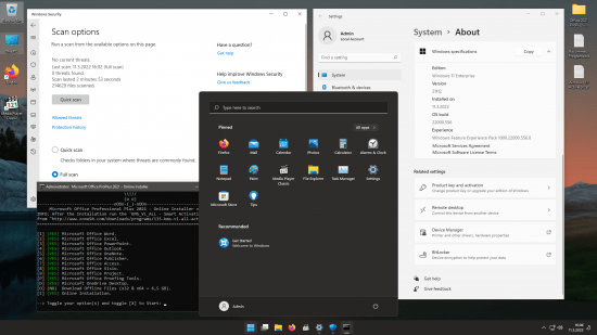 Windows 11 21H2 Build 22000.556 Non-TPM 2.0 Compliant 16in1 x64 Integral Edition Multilanguage March 2022
