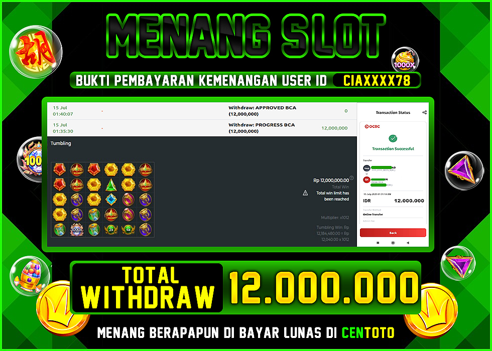 BUKTI JACKPOT LUNAS CENTOTO