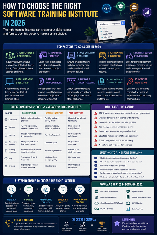 How to Choose the Right Software Training Institute in 2026