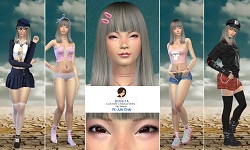 Ye-Jun Chai gray-haired custom character Sims 4 CAS outfit preview - thumbnail