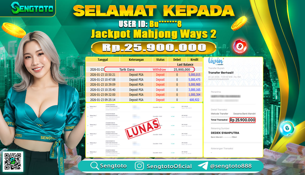 BUKTI PEMBAYARAN SLOT MAHJONG WAYS 2