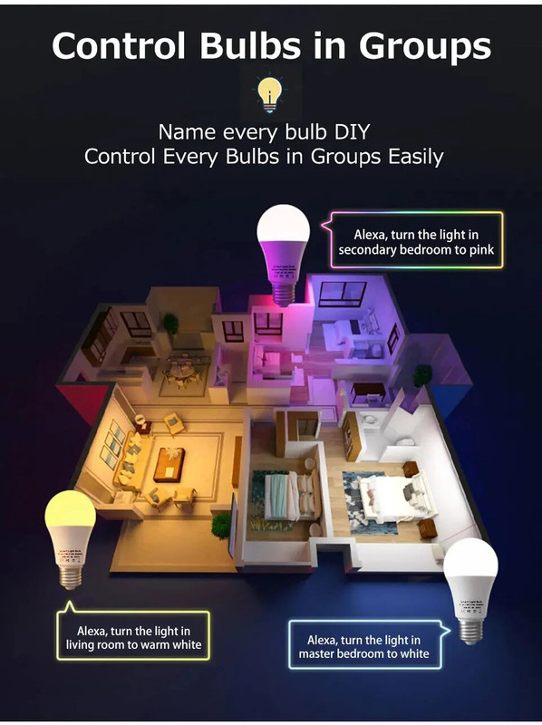 Tuya Wi-Fi Smart 15W  LED Bulb E27 | RGB + CCT Dimmable Magic Light thumbnail 8 - Smart Switch Lanka