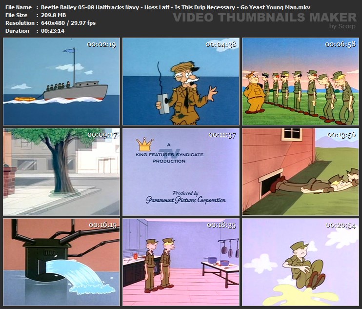 Beetle Bailey 05-08 Halftracks Navy - Hoss Laff - Is This Drip Necessary - Go Yeast Young Man.mkv