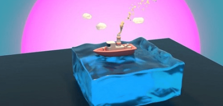 Cinema 4D: Design Animated Boat floating on water Surface