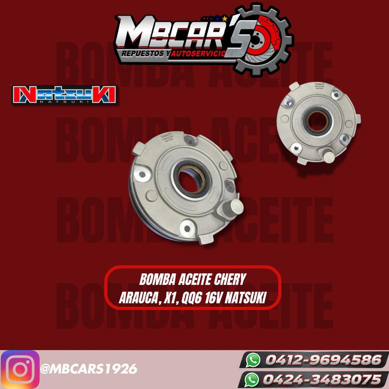 BOMBA DE ACEITE CHERY ARAUCA X1 QQ6 16V NATSUKI
