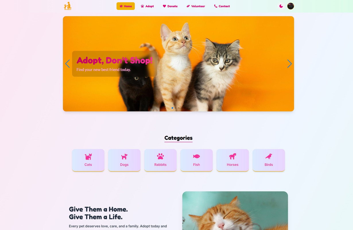 Petsera - Pet Adoption and Donation Platform