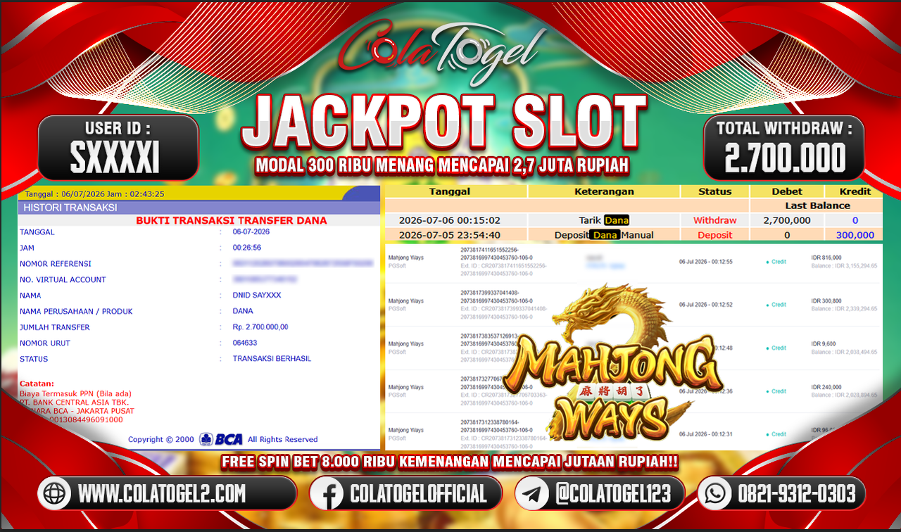 JACKPOT SLOT GACOR!!