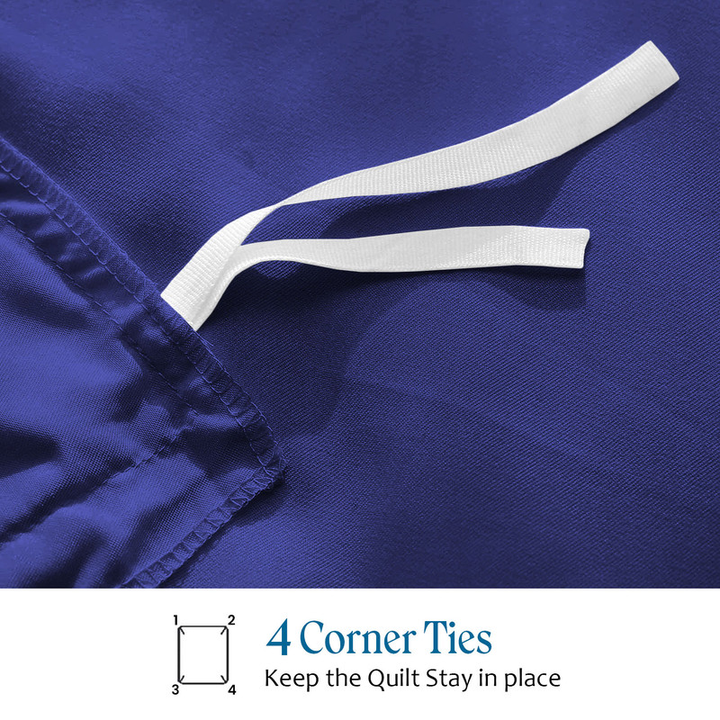 Picture of 1000 TC 100% Egyptian Cotton Duvet set Zipper Closur Ultra Soft Durable and Fade Resistant Color Royal Blue Solid size Full