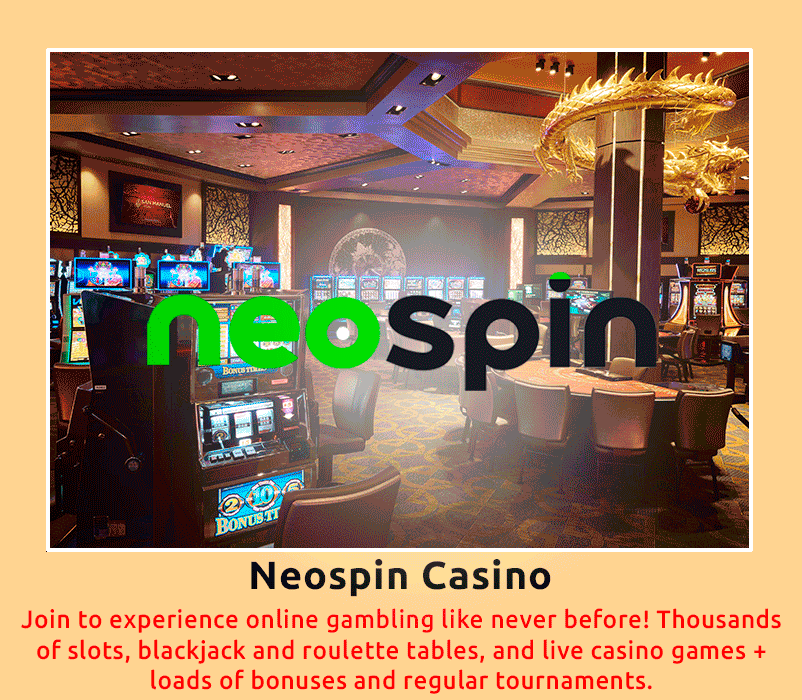 Neospin Casino App Dashboard and Game Lobby