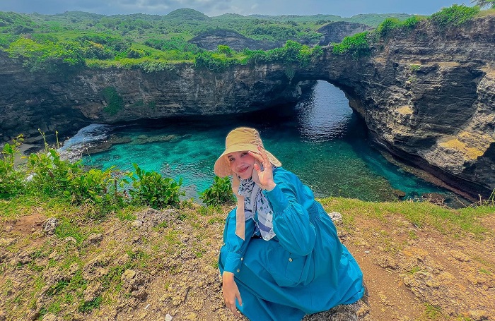 Momen Zaskia Sungkar saat liburan ke Bali.