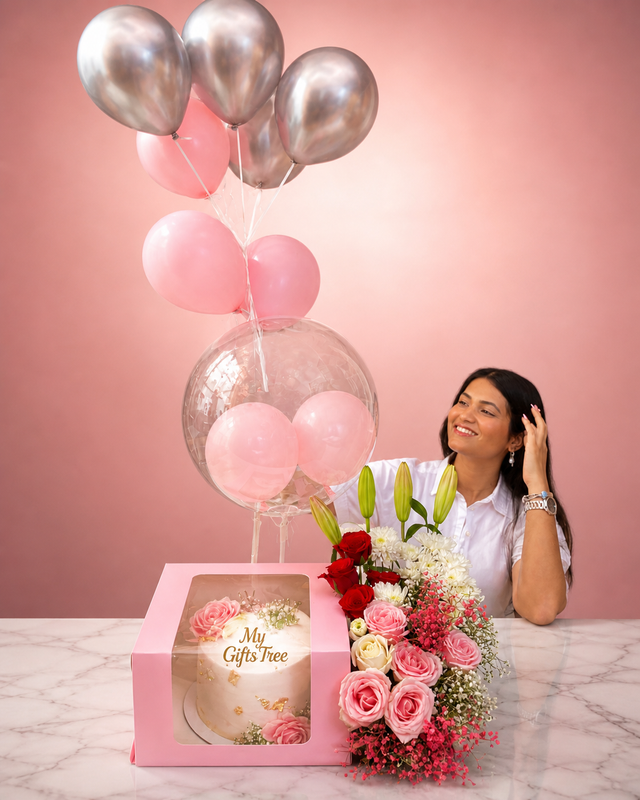Bloom & Cake Delight Box Image